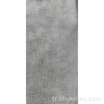 % 100 Polyester Sherpa Fleece Soild Düğme Kumaş